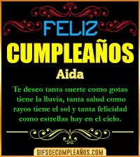 GIF Frases de Cumpleaños Aida
